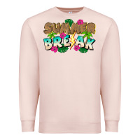 Pale Pink Summer Break Premium Sweatshirt - CowhideDigitalArt