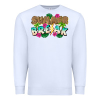 White Summer Break Premium Sweatshirt - CowhideDigitalArt