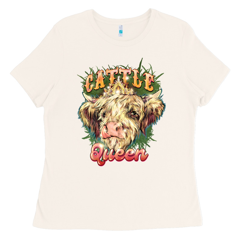 Cattle Queen Ladies Tee by NancyCooperArtShop | Teevron
