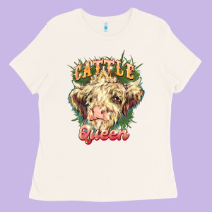 Cattle Queen Ladies Tee Designed By Nancycooperartshop