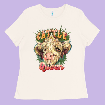 Cattle Queen Ladies Tee Designed By Nancycooperartshop