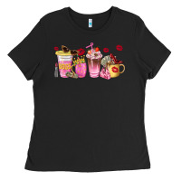 Black boss lady coffee cups Ladies Tee - NancyCooperArtShop