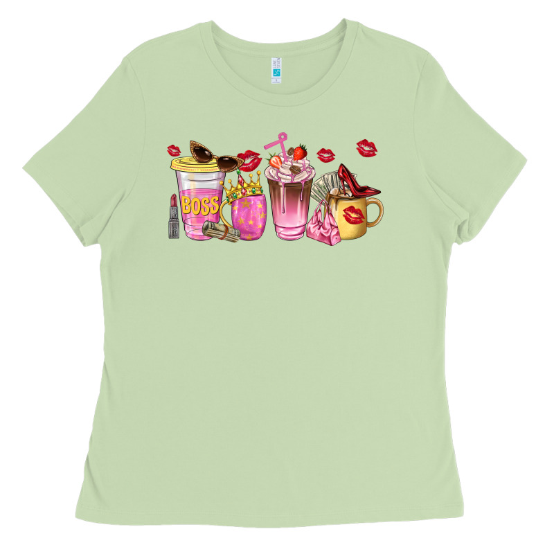 Boss Lady Coffee Cups Ladies Tee by NancyCooperArtShop | Teevron