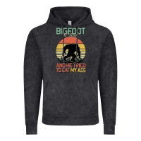 Vintage Black Bigfoot is real and he tried to eat my ass Vintage Hoodie - Bettercallsaul