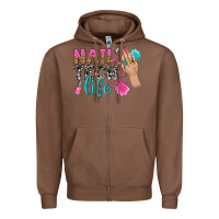 Chestnut nail tech life bbs Zipper Hoodie - BundleAndBundleShop
