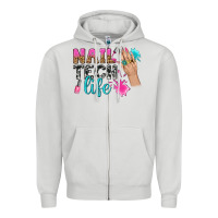 Dove Grey nail tech life bbs Zipper Hoodie - BundleAndBundleShop