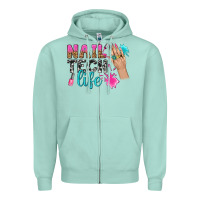 Seafoam nail tech life bbs Zipper Hoodie - BundleAndBundleShop