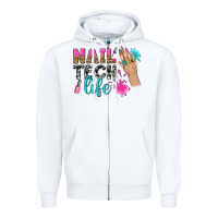 White nail tech life bbs Zipper Hoodie - BundleAndBundleShop