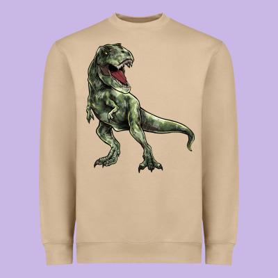 T-rex Heavyweight Sweatshirt Designed By Howdyjamesfarm