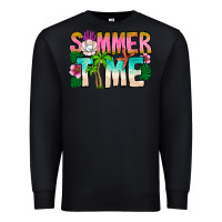 Black Summer Time Premium Sweatshirt - CowhideDigitalArt