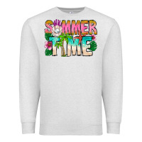 Oatmeal Heather Summer Time Premium Sweatshirt - CowhideDigitalArt