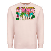 Pale Pink Summer Time Premium Sweatshirt - CowhideDigitalArt