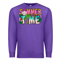 Purple Summer Time Premium Sweatshirt - CowhideDigitalArt