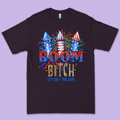 Boom Bıtch Get Out The Way Premium Tee Designed By Jahusdesignshop