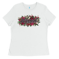 White blessed Ladies Tee - NancyCooperArtShop
