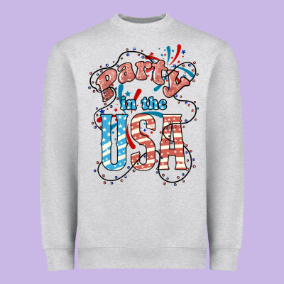 Party In The Usa 4th Of July Heavyweight Sweatshirt Designed By Howdyjamesfarm