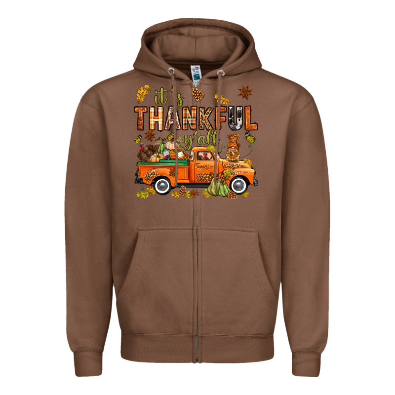 It's Thankful Y'all With Truck Bbs Zipper Hoodie by BundleAndBundleShop | Teevron