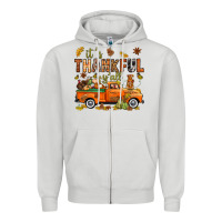 Dove Grey it's thankful y'all with truck bbs Zipper Hoodie - BundleAndBundleShop