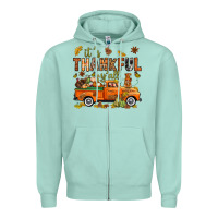 Seafoam it's thankful y'all with truck bbs Zipper Hoodie - BundleAndBundleShop