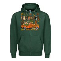 Sports Green it's thankful y'all with truck bbs Zipper Hoodie - BundleAndBundleShop
