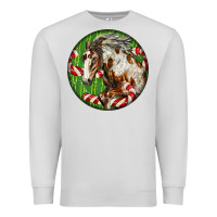 Dove Grey Horse Christmas Premium Sweatshirt - LillyAllenDesigns