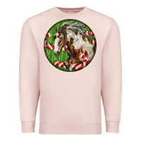 Pale Pink Horse Christmas Premium Sweatshirt - LillyAllenDesigns