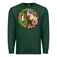 Sports Green Horse Christmas Premium Sweatshirt - LillyAllenDesigns