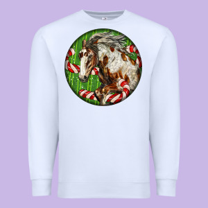 Horse Christmas Premium Sweatshirt Designed By Lillyallendesigns