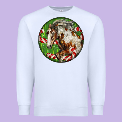 Horse Christmas Premium Sweatshirt Designed By Lillyallendesigns