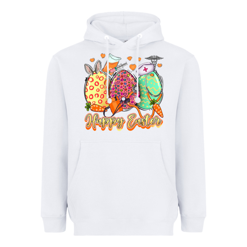 Happy Easter Eggs Nurse Heavyweight Hoodie by LillyAllenDesigns | Teevron