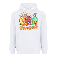 White Happy Easter Eggs Nurse Heavyweight Hoodie - LillyAllenDesigns