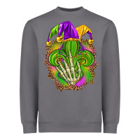 Storm Mardi Gras with skeleton hand Heavyweight Sweatshirt - HowdyJamesFarm
