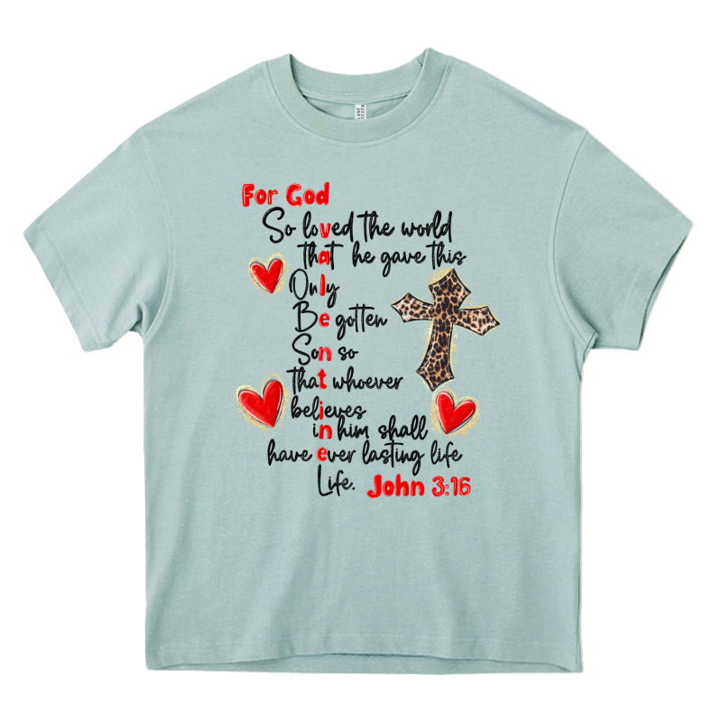For God So Loved The World Heavy Core Tee by MaliasSmallBusiness | Teevron