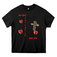 Black for god so loved the world Heavy Core Tee - MaliasSmallBusiness
