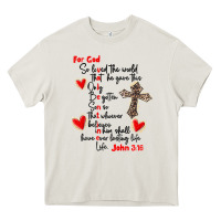 Cream for god so loved the world Heavy Core Tee - MaliasSmallBusiness