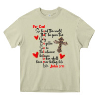 Mossy for god so loved the world Heavy Core Tee - MaliasSmallBusiness