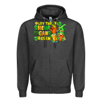 Charcoal Heather Let the shenanigans begin St. Patrick's Day Zipper Hoodie - FaDigitalArtStudio