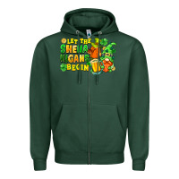 Sports Green Let the shenanigans begin St. Patrick's Day Zipper Hoodie - FaDigitalArtStudio