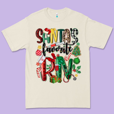 Santas Favorite Registered Nurse Premium Tee Designed By Maliassmallbusiness