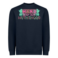 Navy Mind your own Motherhood  Mother's Day Heavyweight Sweatshirt - CowGirlArtShop