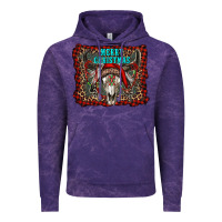 Cloud Purple merry christmas bull skull Vintage Hoodie - RanaPortraitStore