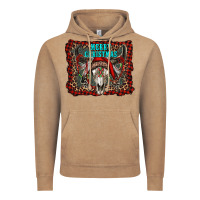 Vintage Coffee merry christmas bull skull Vintage Hoodie - RanaPortraitStore