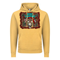 Merry Christmas Bull Skull Vintage Hoodie | Teevron