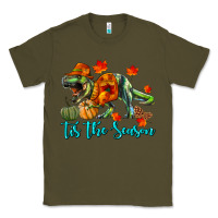 Army Green T- Rex Tis The Season Classic Tee - RanaPortraitStore
