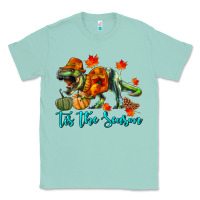 Seafoam T- Rex Tis The Season Classic Tee - RanaPortraitStore