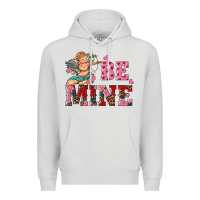 Dove Grey be mine cupid Premium Hoodie - RanaPortraitStore