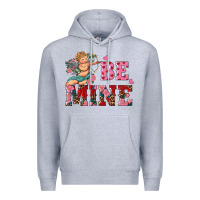 Heather Grey be mine cupid Premium Hoodie - RanaPortraitStore