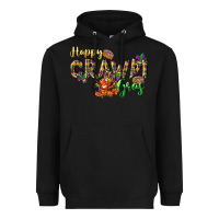 Black Happy crawdi Gras Heavyweight Hoodie - LillyAllenDesigns