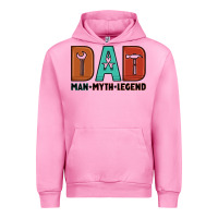 Fuchsia Pink dad man myth legend Urban Hoodie - Artiststas