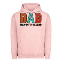 Pigment Salmon dad man myth legend Urban Hoodie - Artiststas